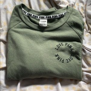 army green Pink sweater